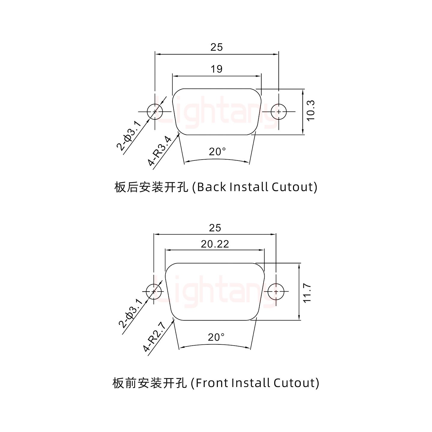 5W1母焊线式/配螺丝螺母/射频同轴50欧姆