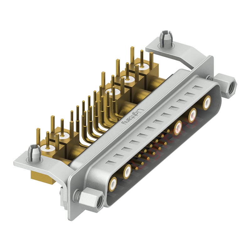 17W5公PCB弯插板/铆支架10.8/射频同轴75欧姆