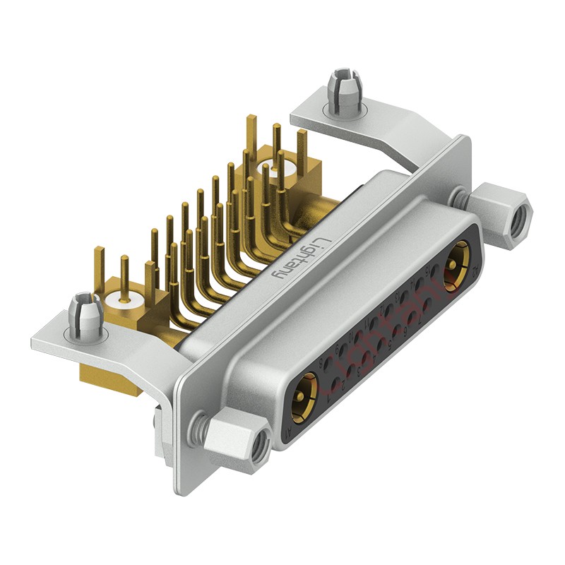 17W2母PCB弯插板/铆支架10.8/射频同轴75欧姆