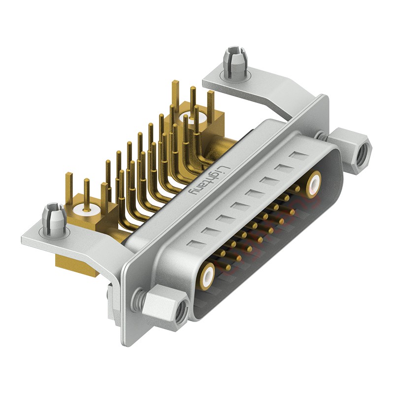 17W2公PCB弯插板/铆支架11.6/射频同轴75欧姆