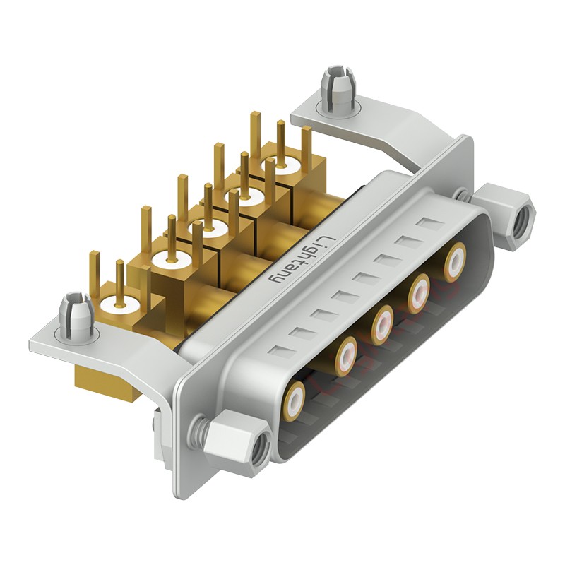 5W5公PCB弯插板/铆支架11.6/射频同轴75欧姆