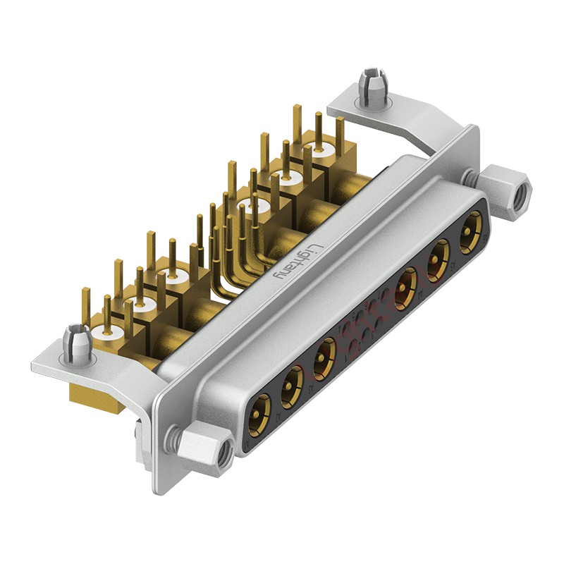 13W6A母PCB弯插板/铆支架10.8/射频同轴50欧姆