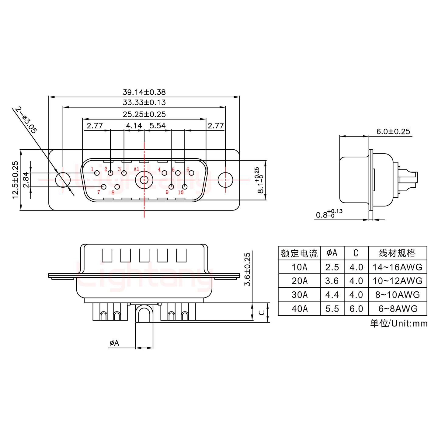 11W1公短体焊线30A+15P金属外壳1679斜出线4~12mm