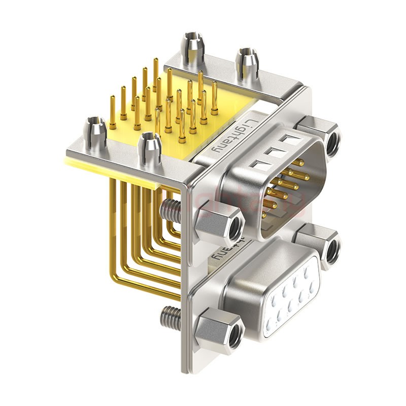 DR9 上母下公 间距15.88 车针双胞胎 D-SUB连接器