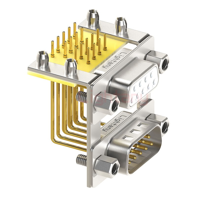 DR9 上公下母 间距19.05 车针双胞胎 D-SUB连接器