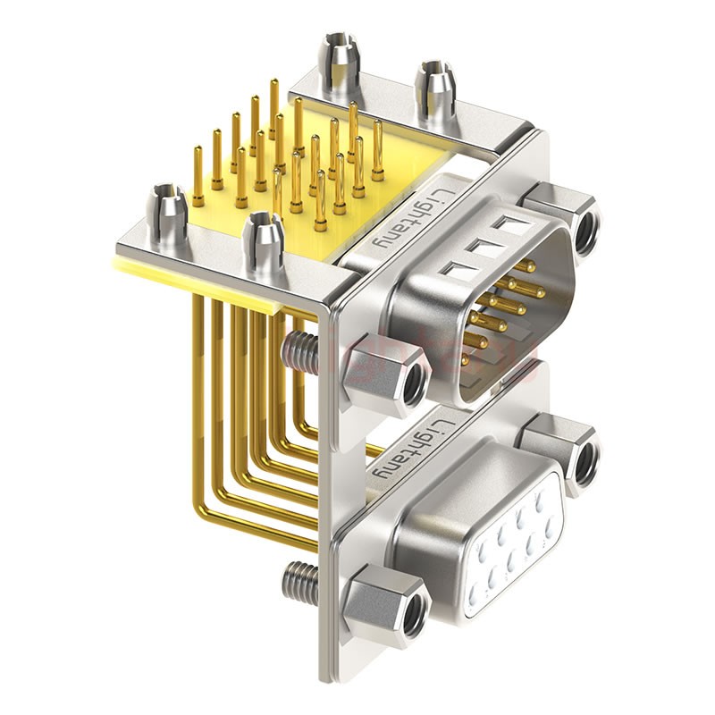 DR9 上母下公 间距19.05 车针双胞胎 D-SUB连接器
