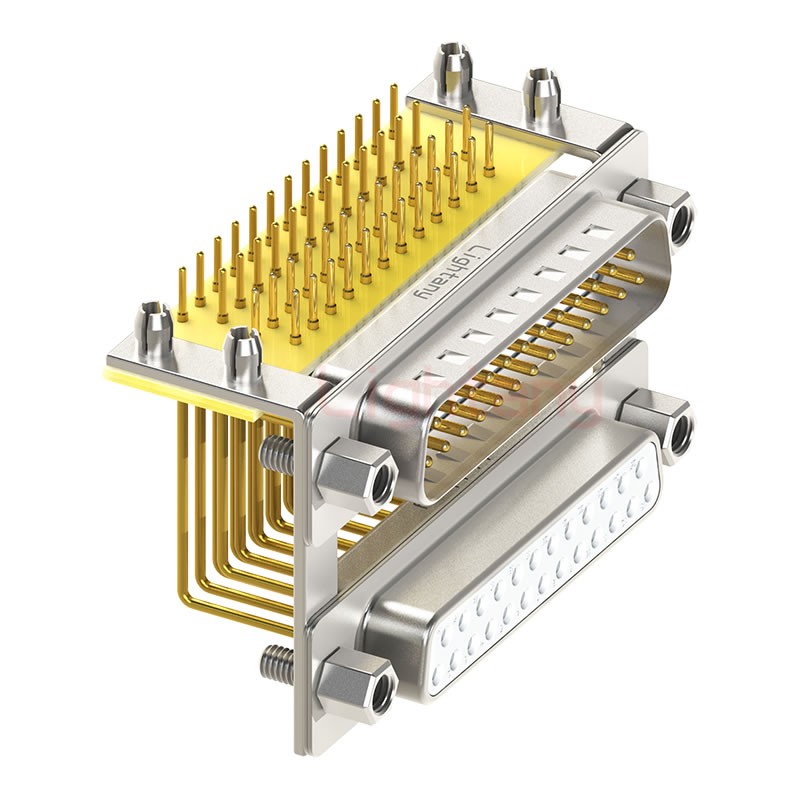 DR25 上母下公 间距19.05车针双胞胎 D-SUB连接器