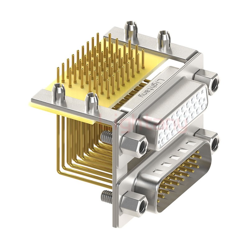 HDR26 上公下母间距15.88车针双胞胎 D-SUB连接器