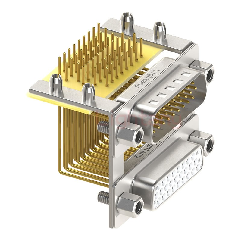 HDR26 上母下公间距19.05车针双胞胎 D-SUB连接器