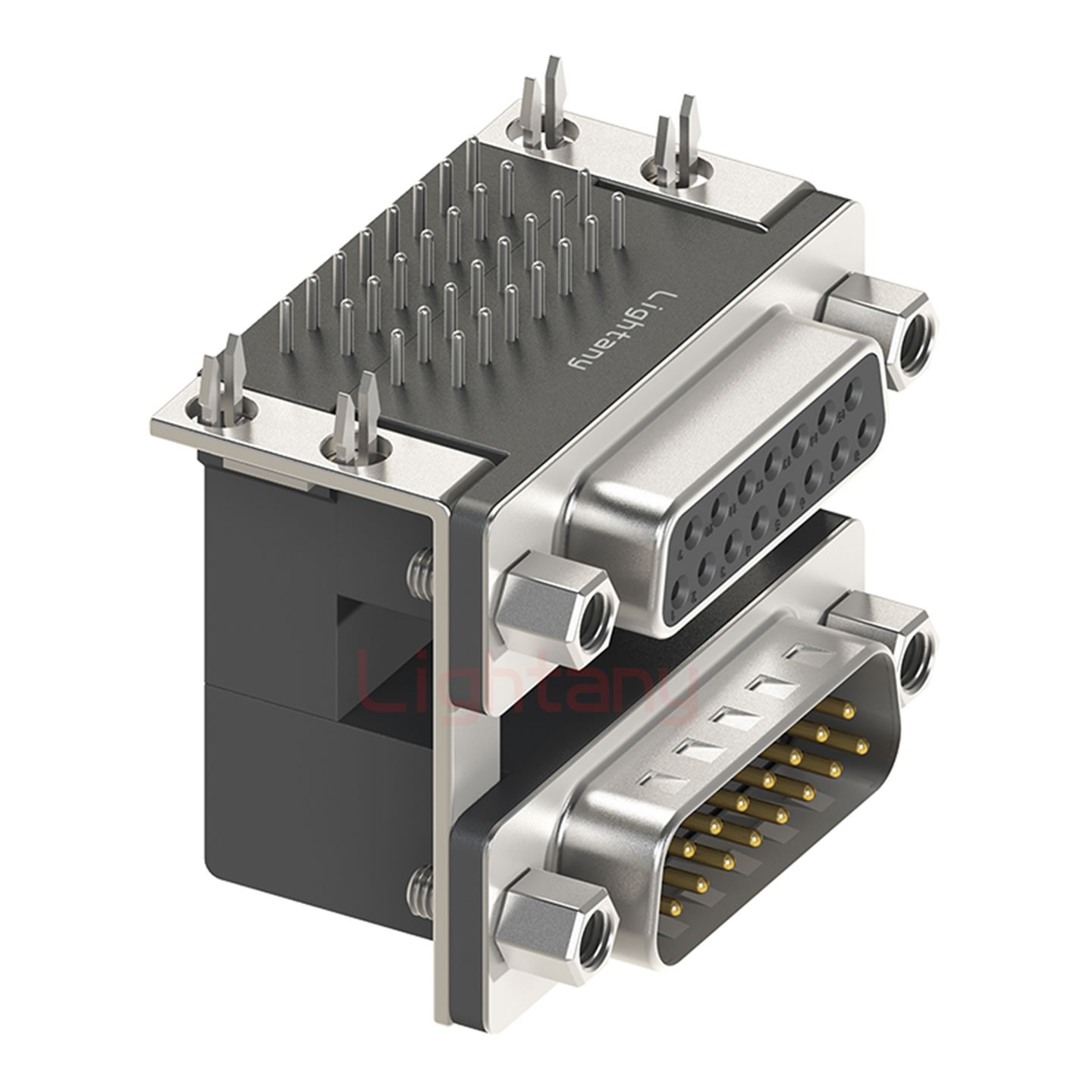 DR15上公下母 间距19.05 双胞胎冲针 D-SUB连接器