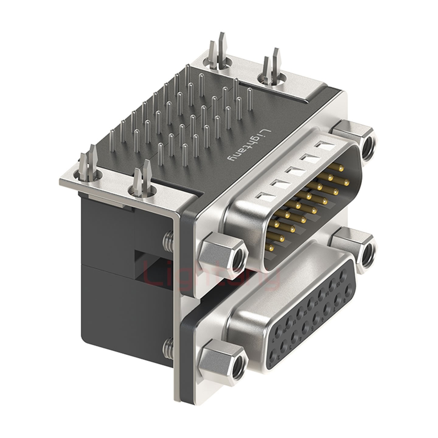 DR15上母下公 间距15.88 双胞胎冲针 D-SUB连接器