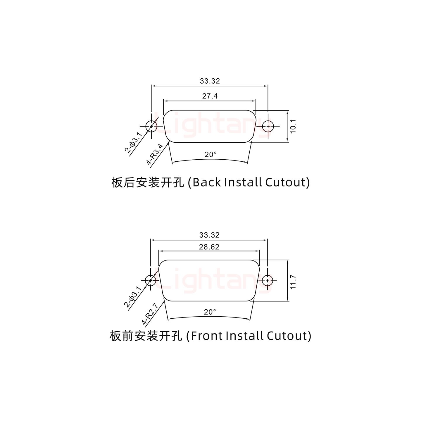 DB15 母 焊线式 光孔 车针