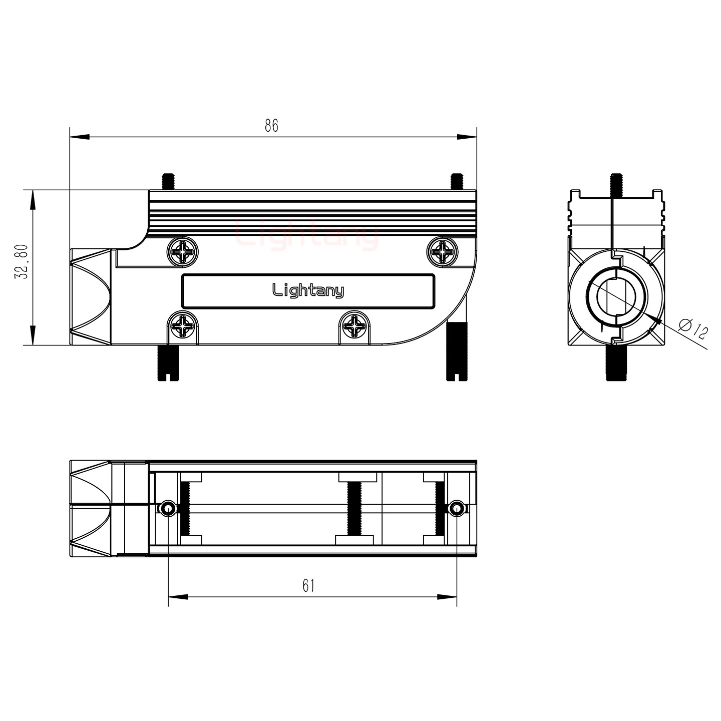 43W2公焊线式75欧姆+50P金属外壳1745弯出线4~12mm