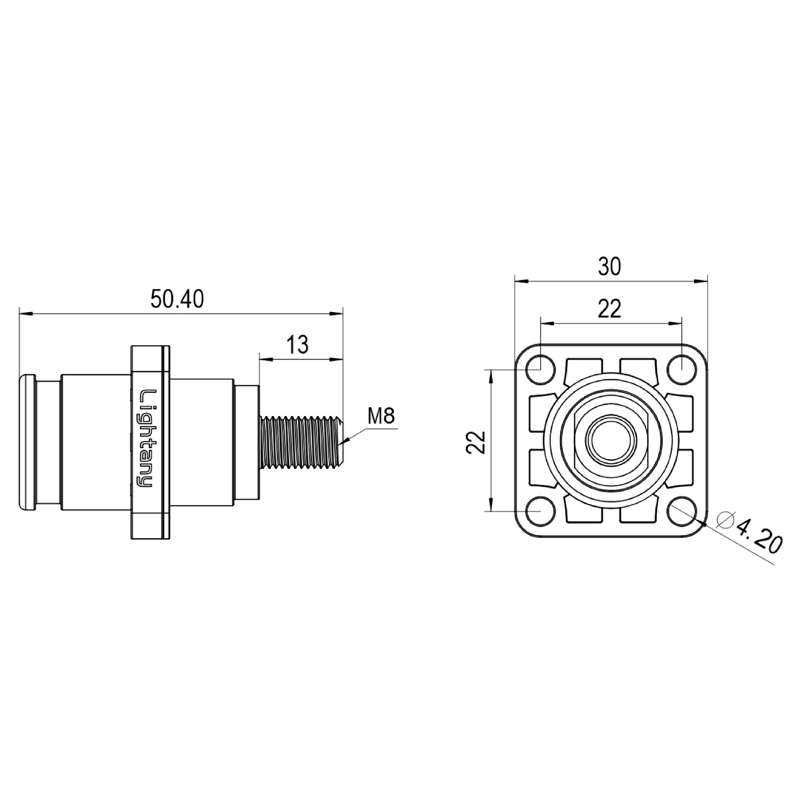 LTC08SO-M1BL外螺纹插座 120/150/200A 黑色