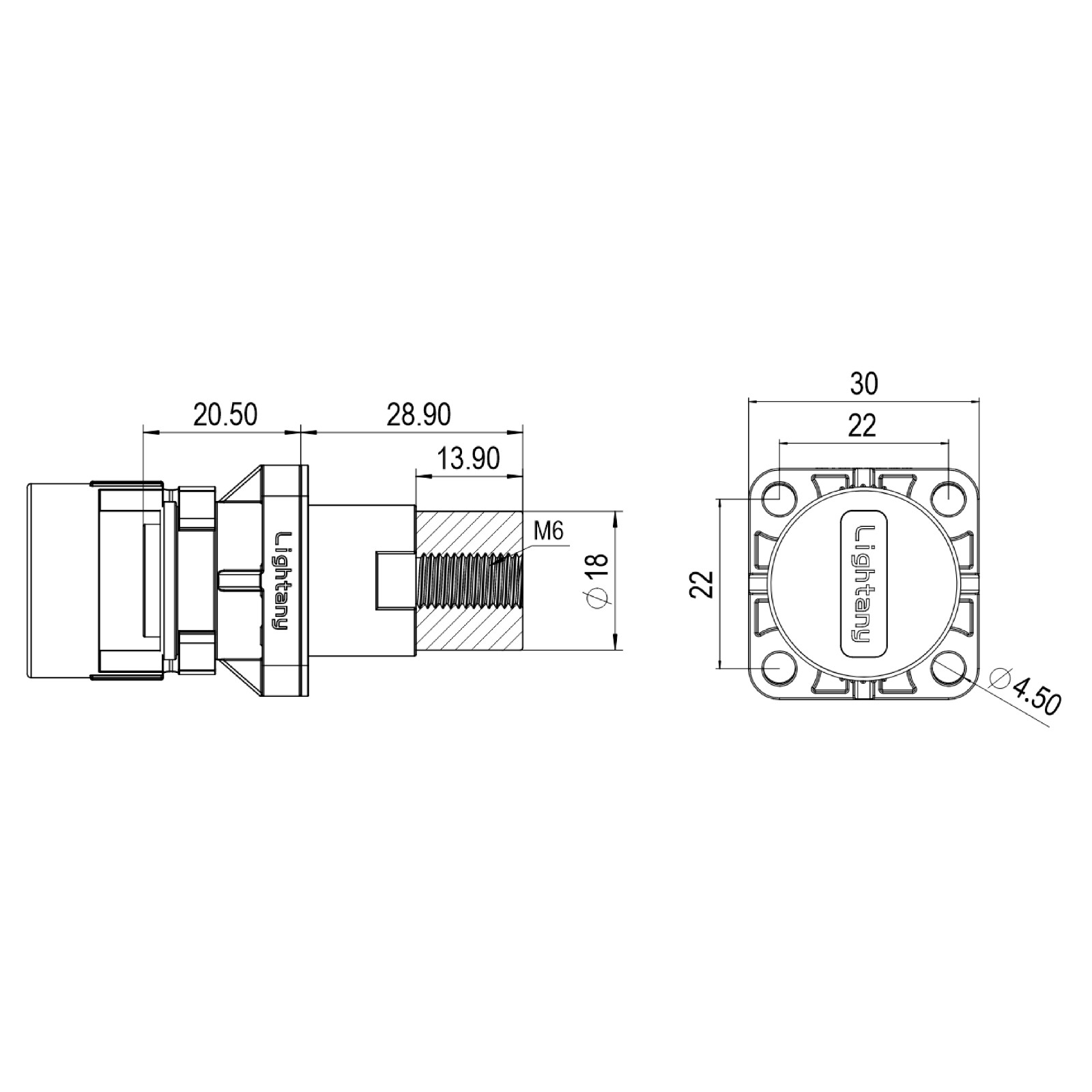 LTC12SI-M1BL内螺纹插座 250/300/350A 黑色