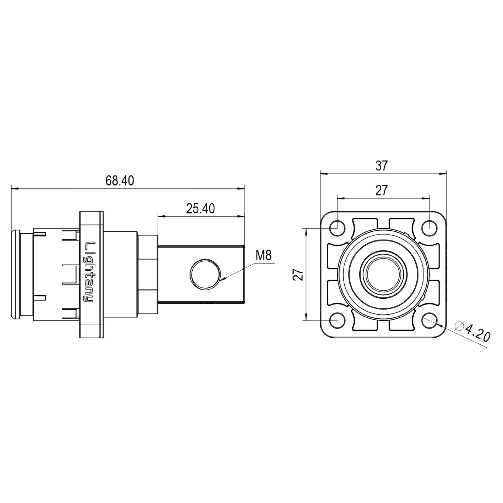 LTC12BS-M1BL铜排螺纹插座 250/300/350A 黑色