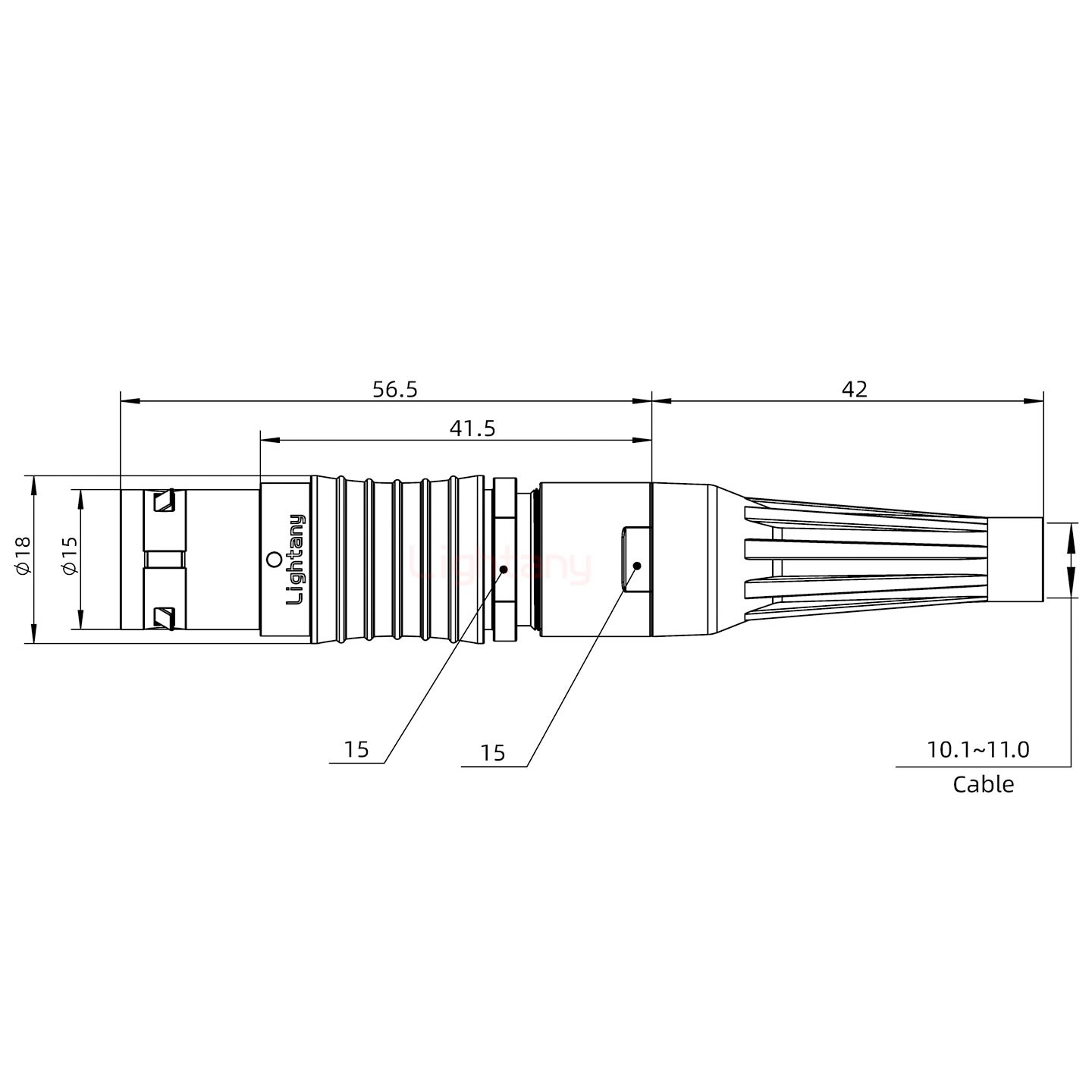 FGG.3B.003.CLAD11Z带护套直式插头