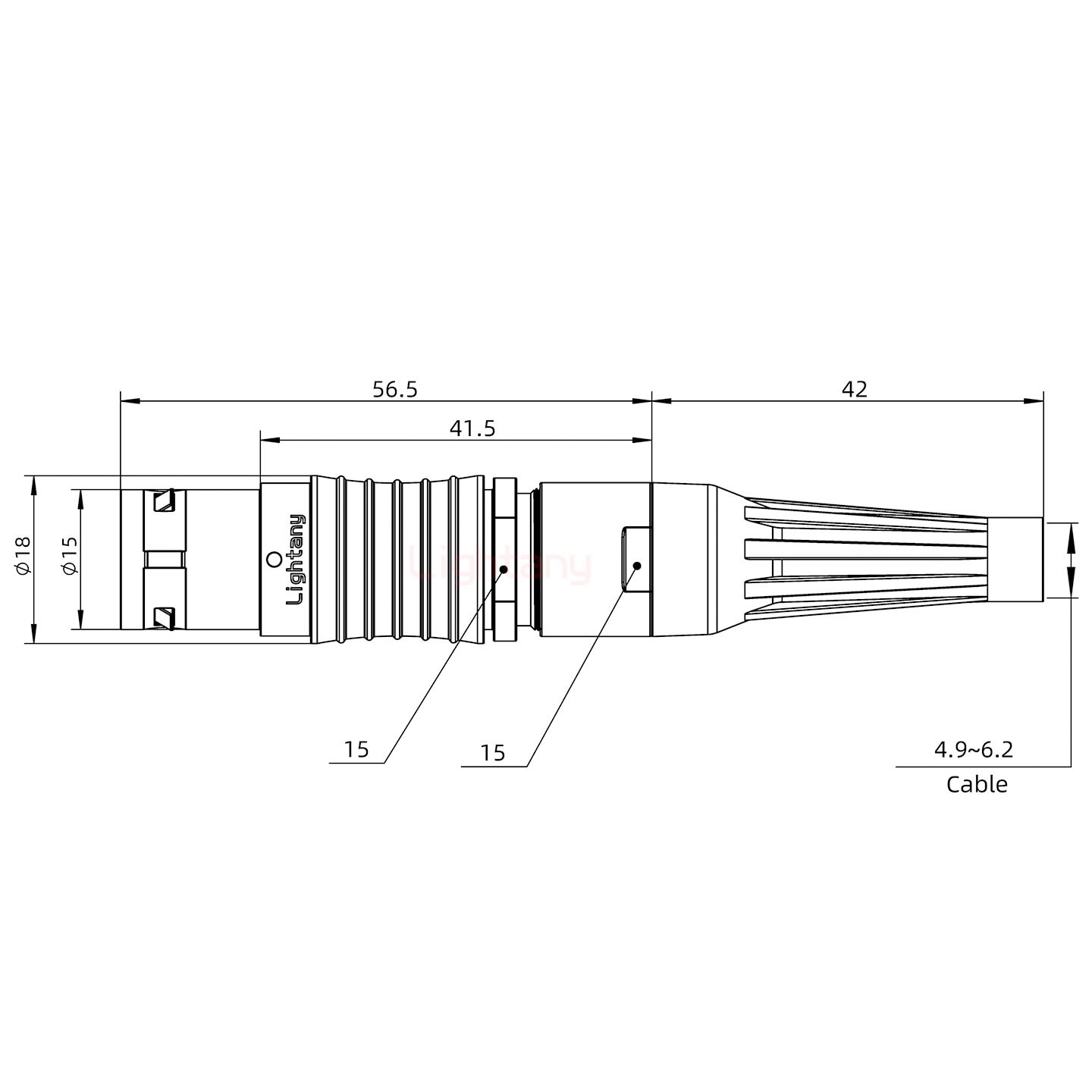 FGG.3B.003.CLAD62Z带护套直式插头