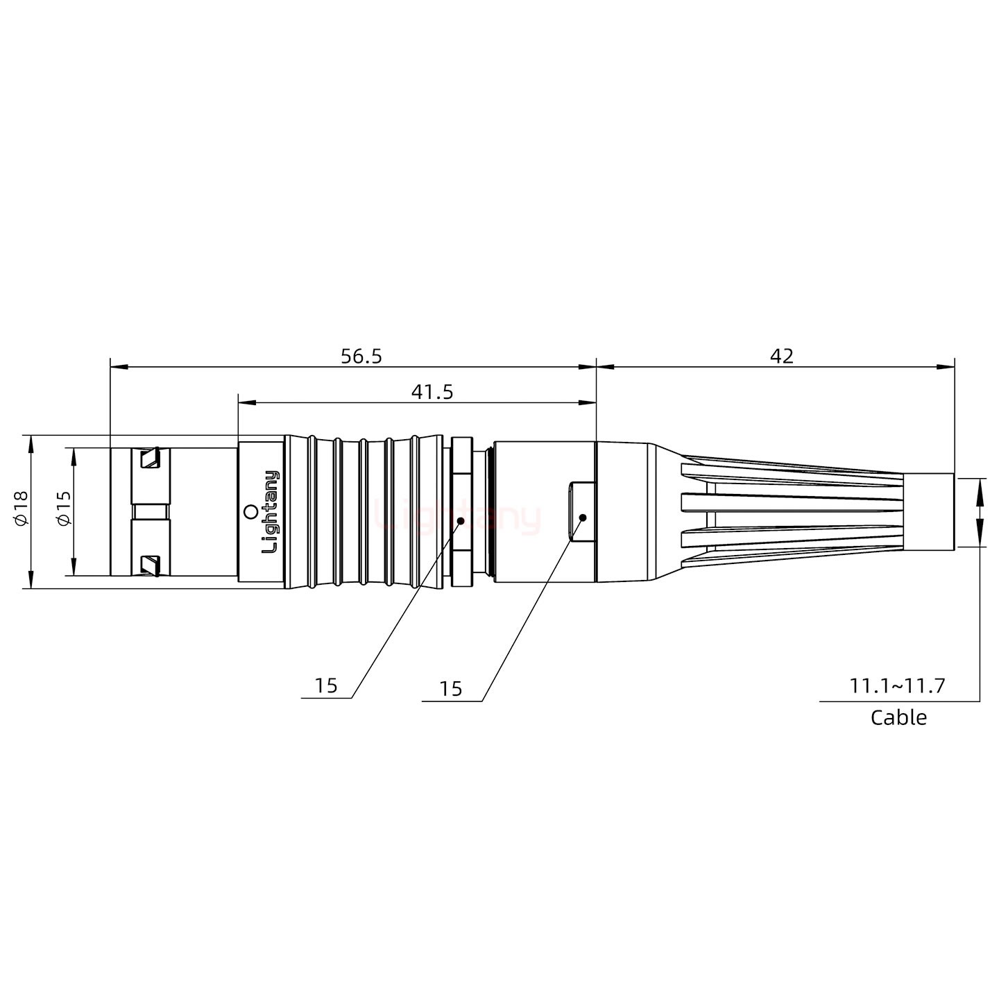 FGG.3B.009.CLAD12Z带护套直式插头