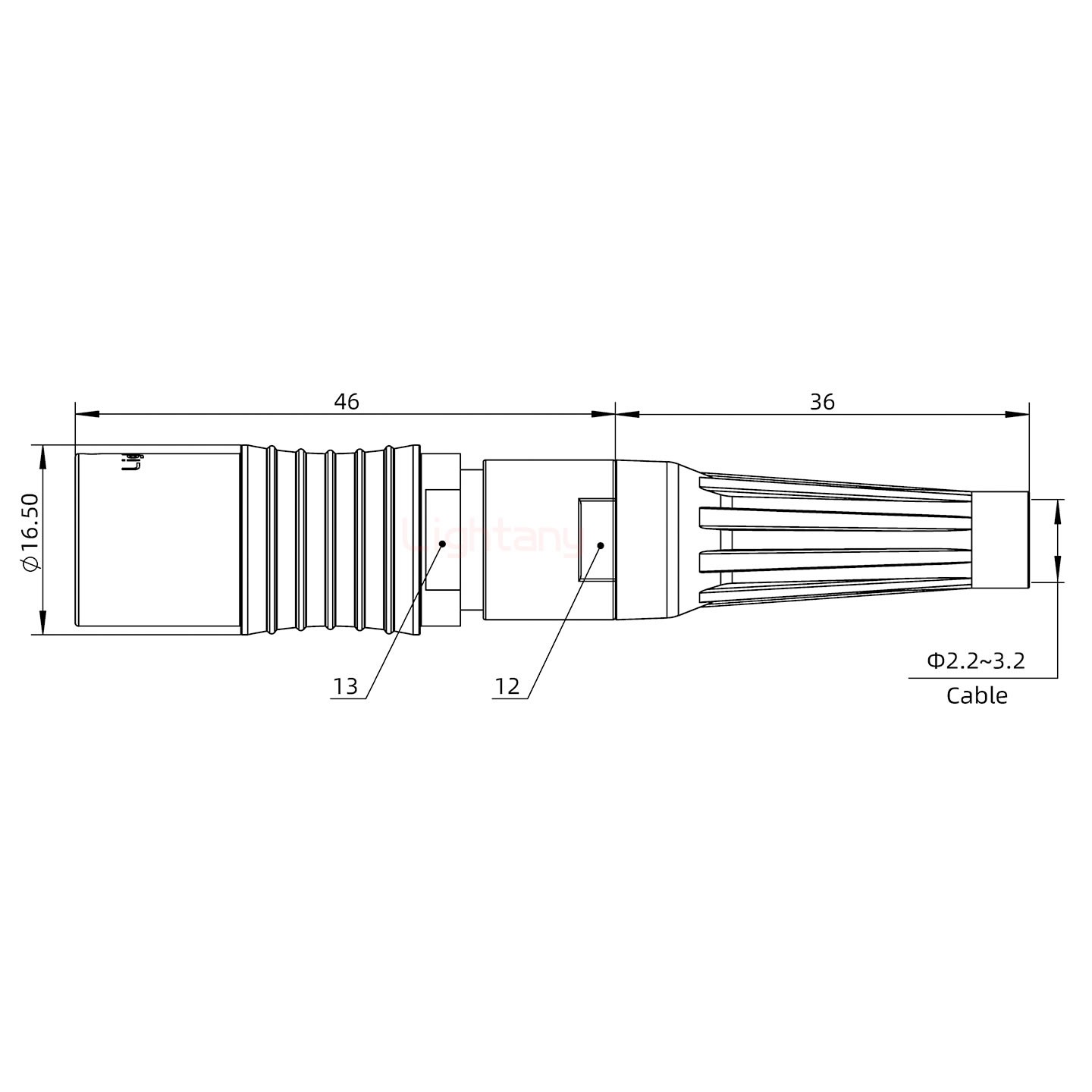 PHG.2B.004.CLLM31Z推拉自锁带护套浮动插座