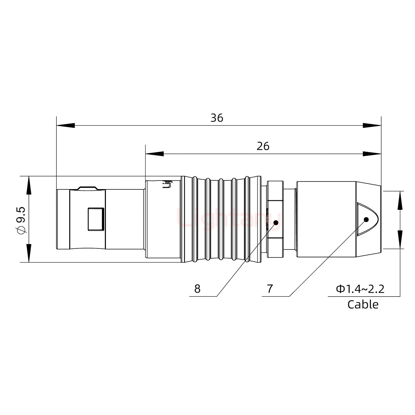 FGG.0B.004.CLAD21推拉自锁直式插头