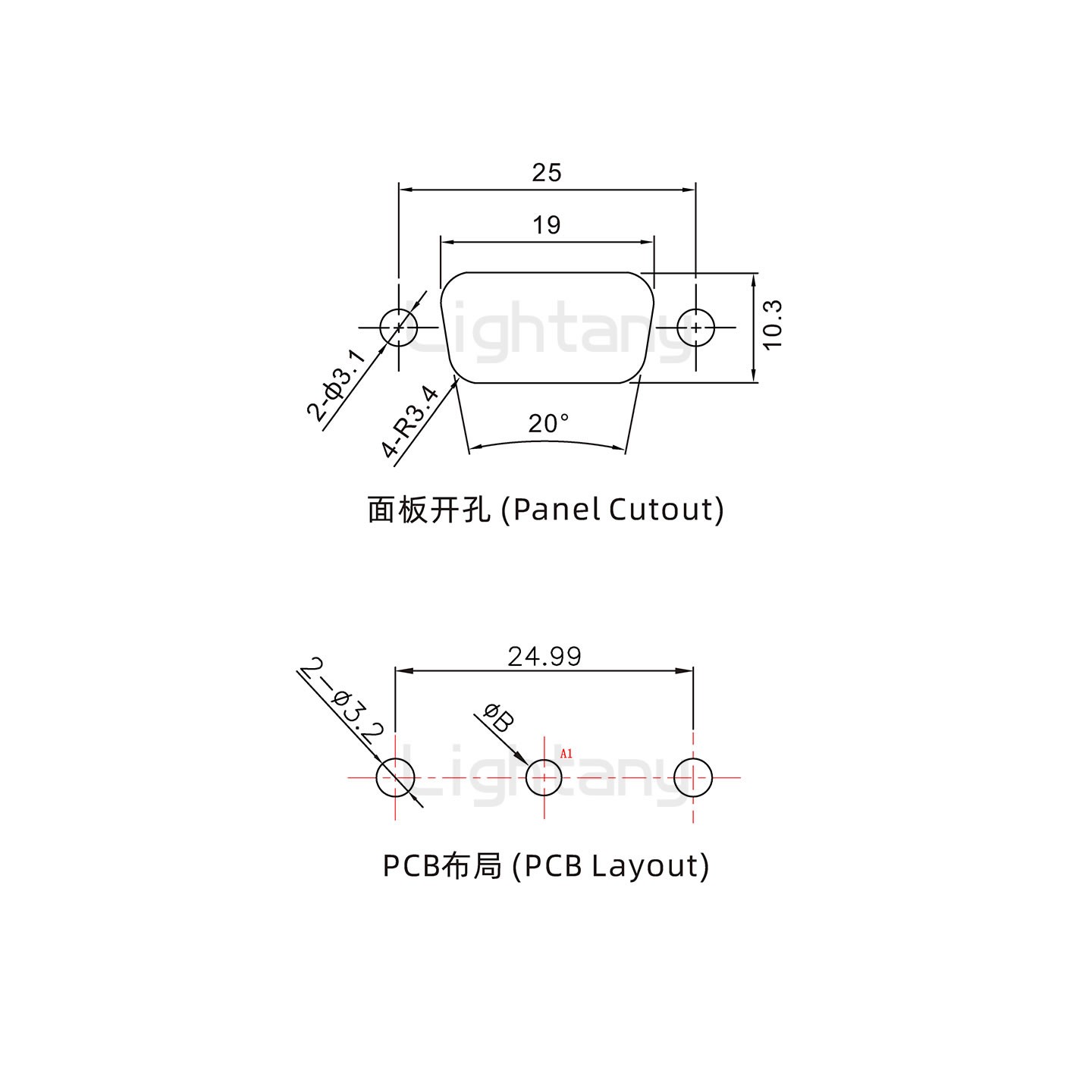 防水1W1母直插板/铆鱼叉/锁螺丝/大电流40A