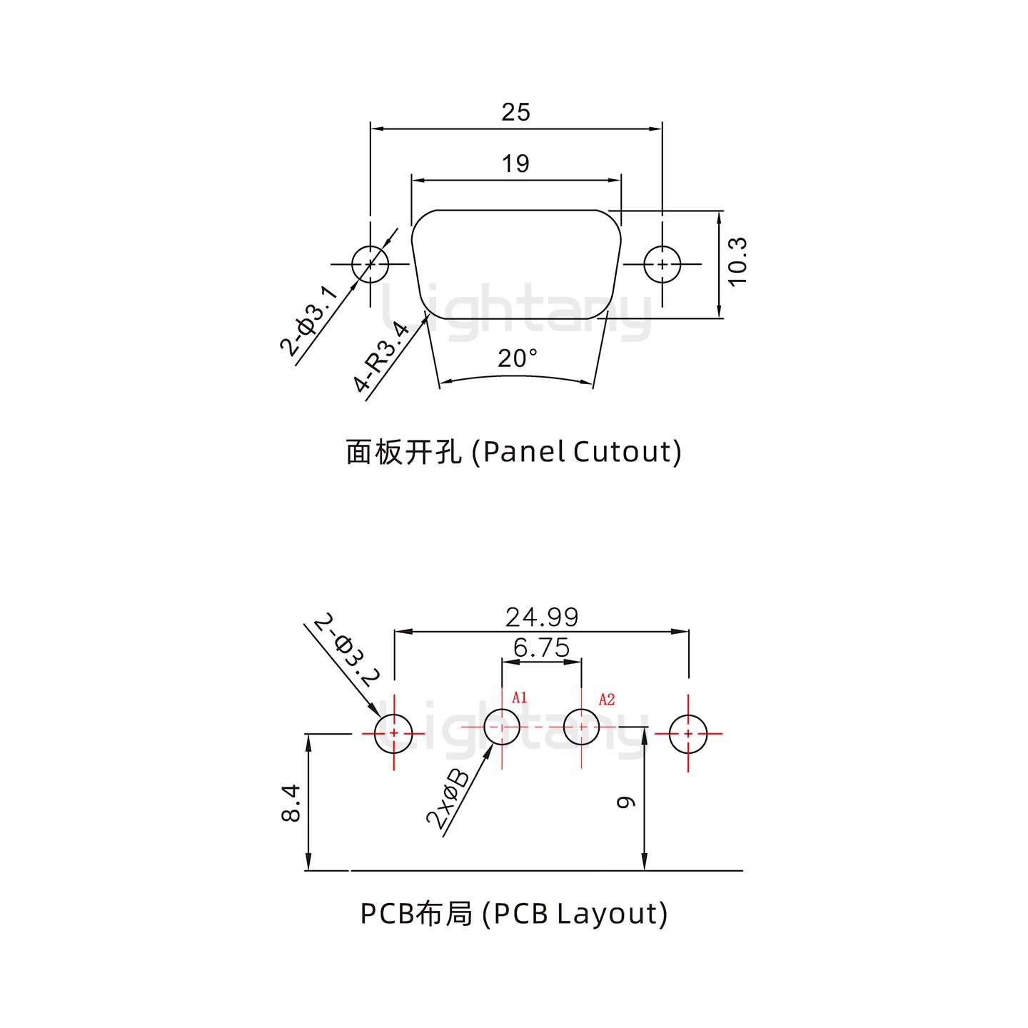 防水2V2公弯插板/铆支架/锁螺丝/大电流40A