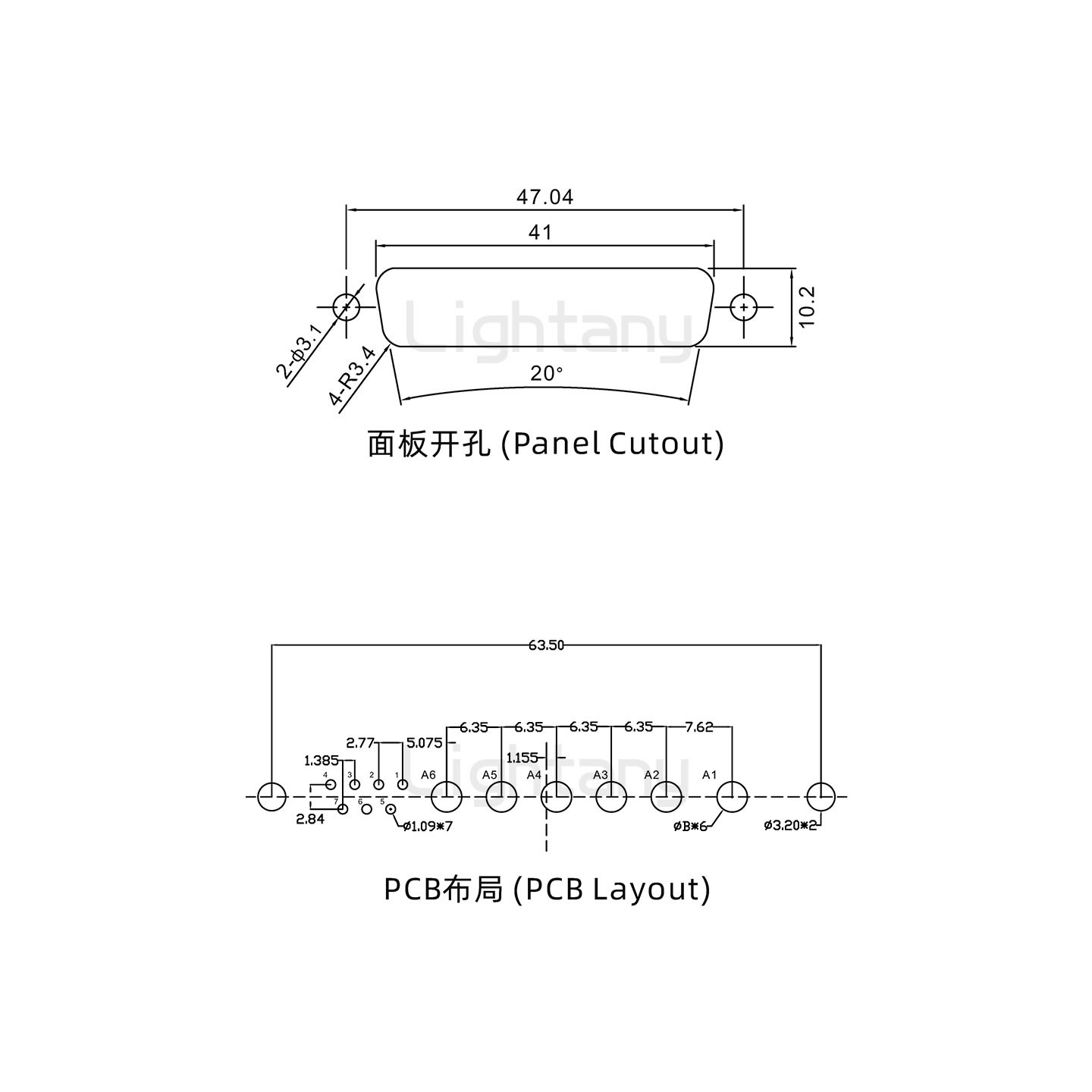 防水13W6B母直插板/铆鱼叉/锁螺丝/大电流40A