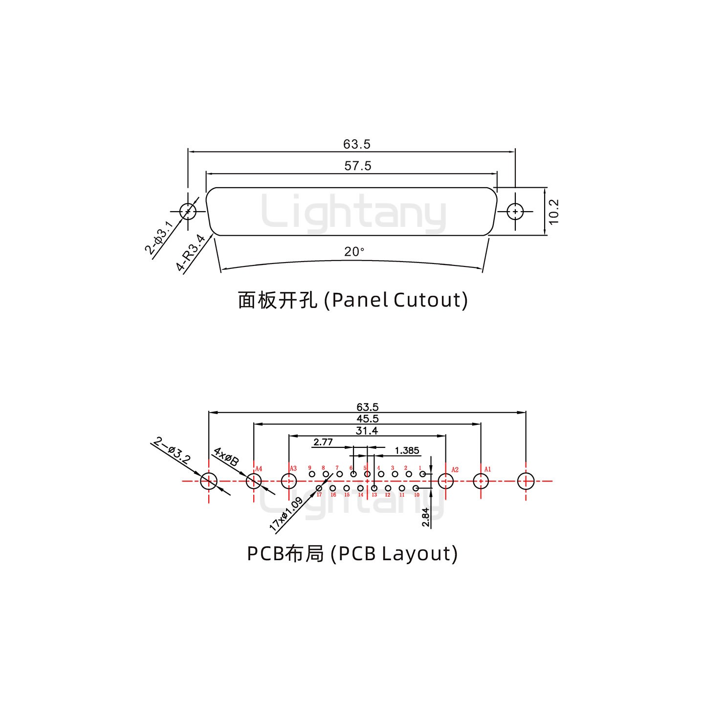 防水21W4母直插板/铆鱼叉/锁螺丝/大电流40A