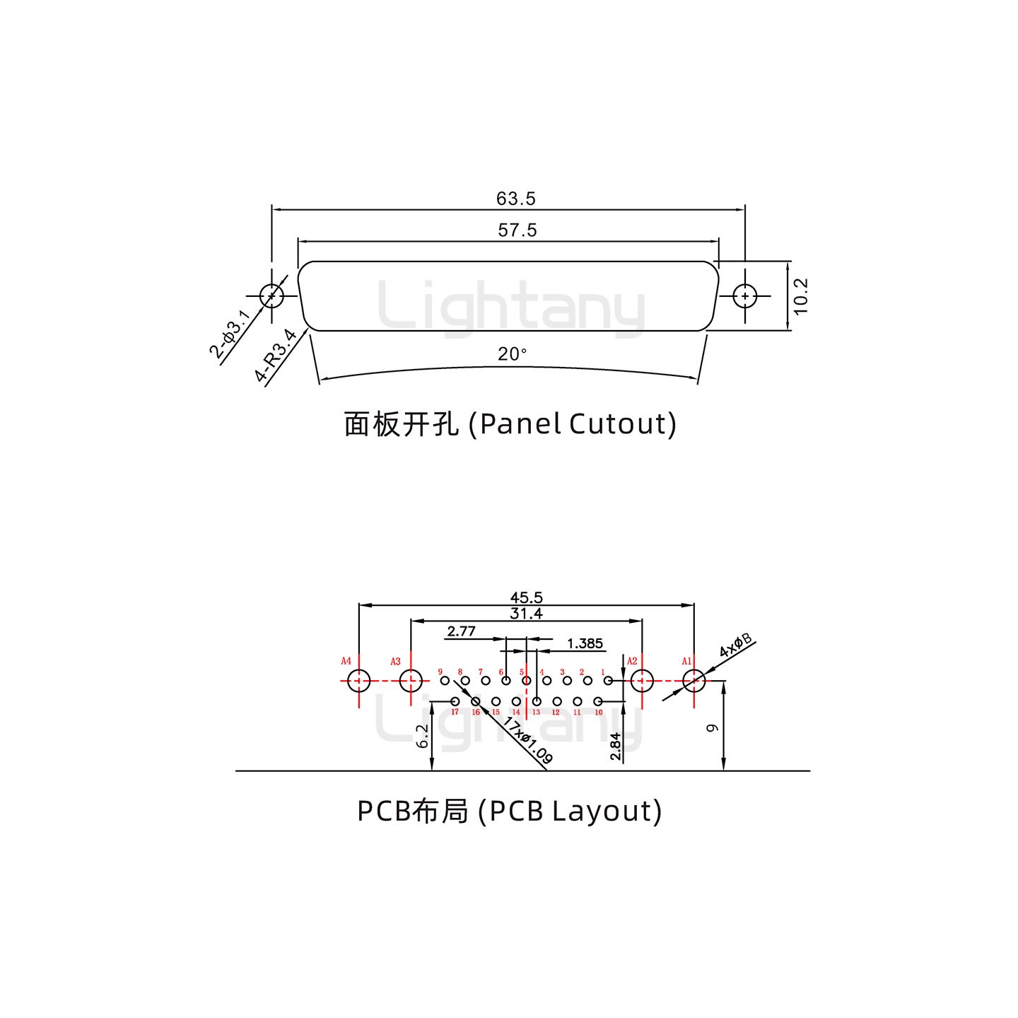 防水21W4母弯插板/锁螺丝/大电流40A