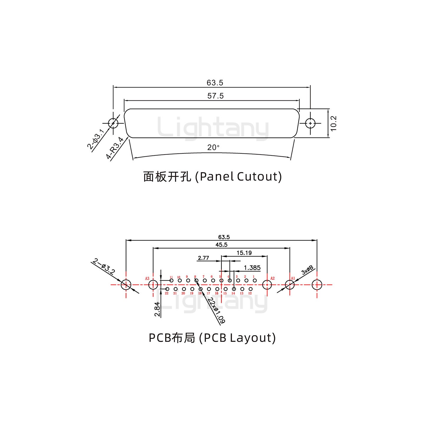 防水25W3母直插板/铆鱼叉/锁螺丝/大电流40A