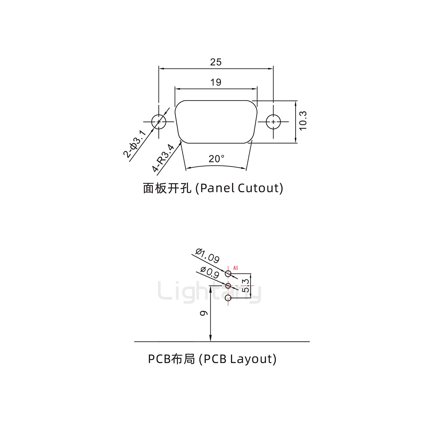 防水1W1公弯插板/锁螺丝/射频同轴50欧姆