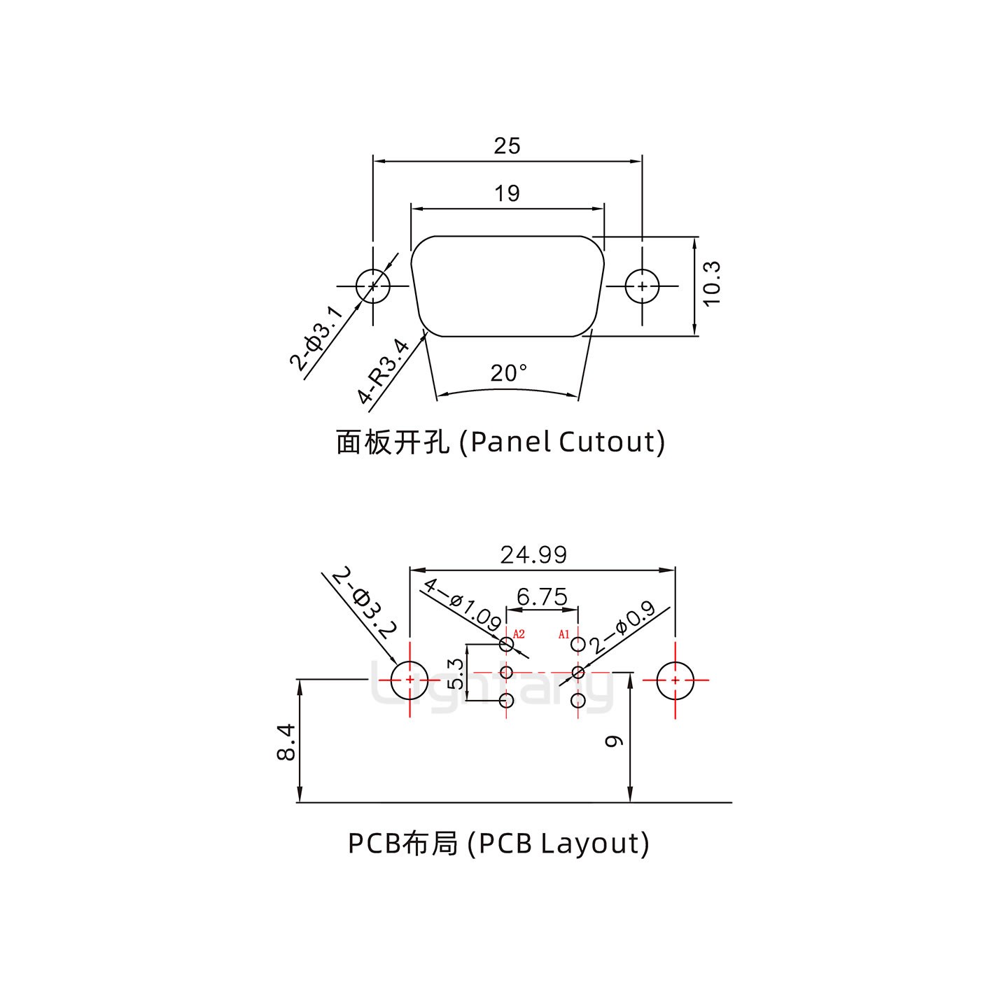 防水2W2母弯插板/铆支架/锁螺丝/射频同轴50欧姆