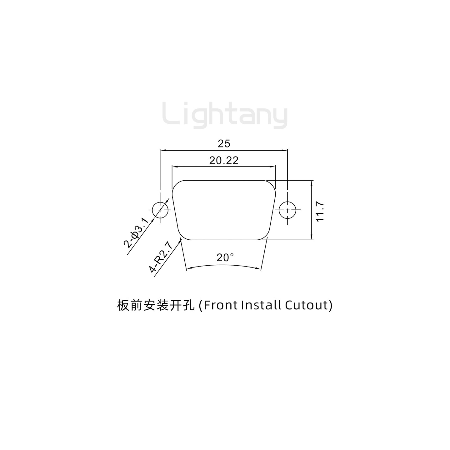 2V2公焊线式/锁螺丝螺母+防水垫片/射频同轴50欧姆