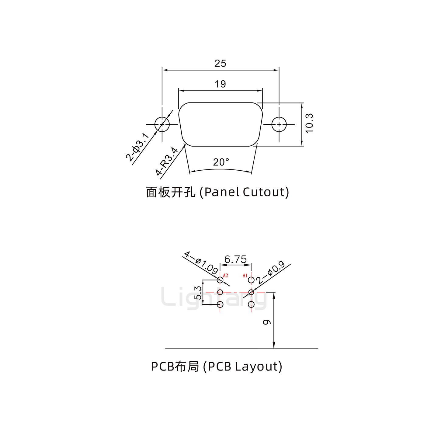 防水2V2母弯插板/锁螺丝/射频同轴50欧姆