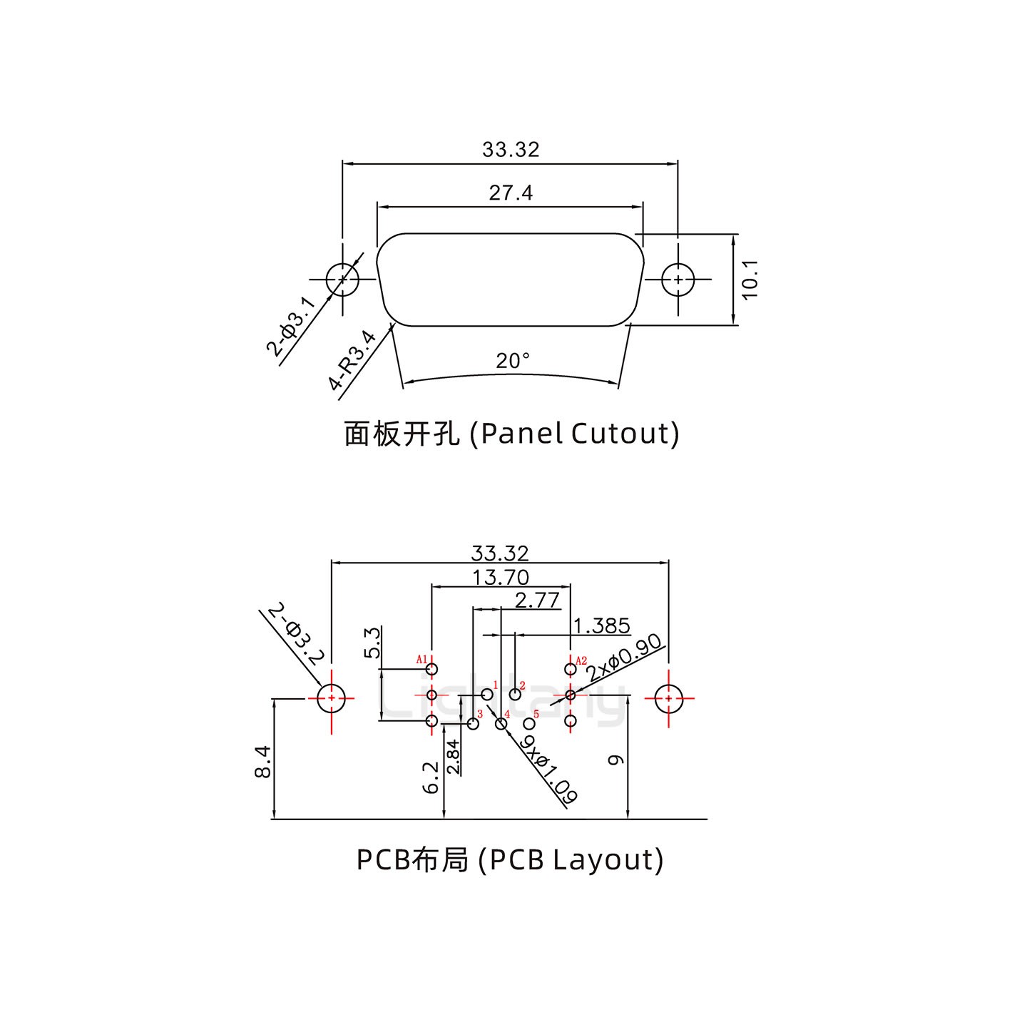 防水7W2公弯插板/铆支架/锁螺丝/射频同轴50欧姆