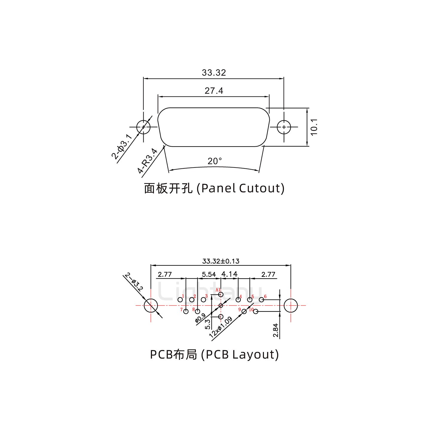 防水11W1公直插板/铆鱼叉/锁螺丝/射频同轴50欧姆