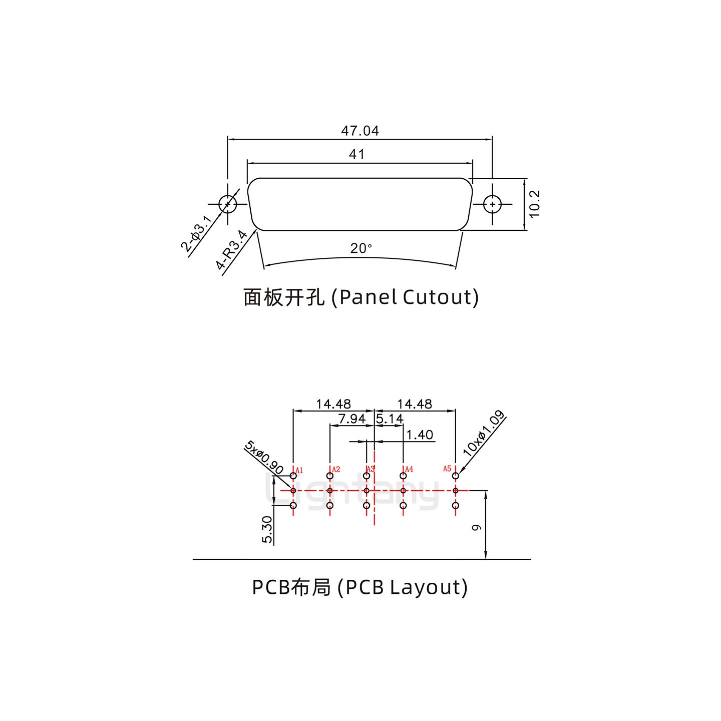 防水5W5公弯插板/锁螺丝/射频同轴50欧姆