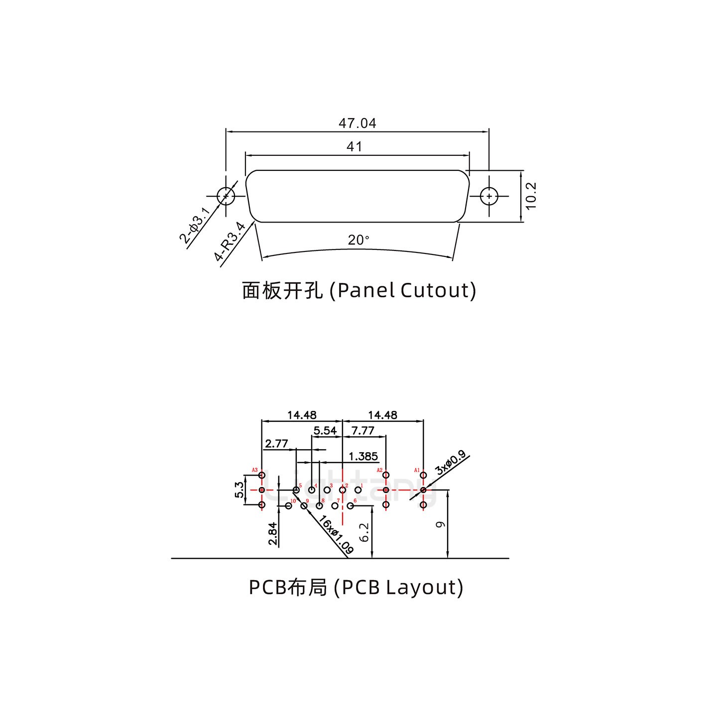 防水13W3母弯插板/锁螺丝/射频同轴50欧姆