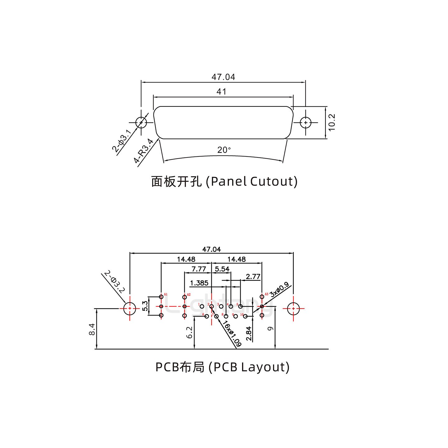 防水13W3公弯插板/铆支架/锁螺丝/射频同轴50欧姆