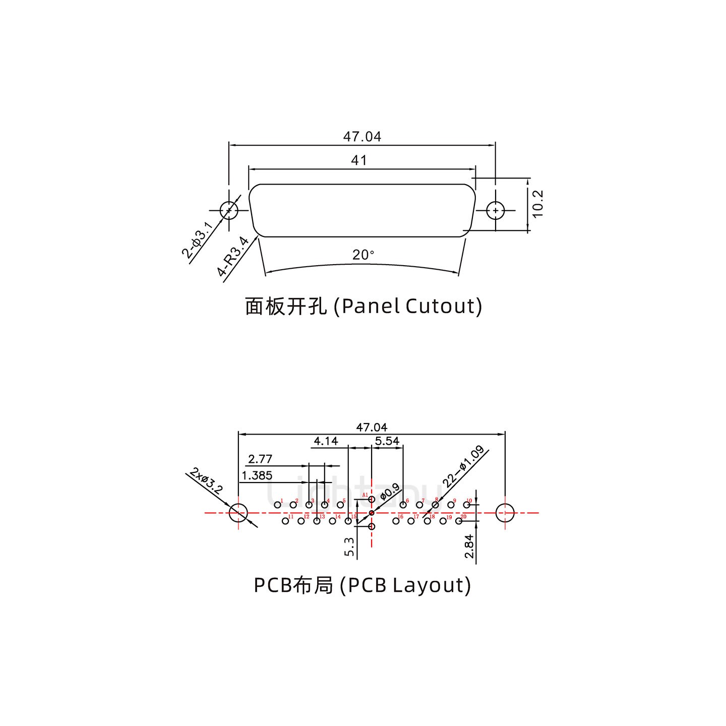 防水21W1公直插板/铆鱼叉/锁螺丝/射频同轴50欧姆