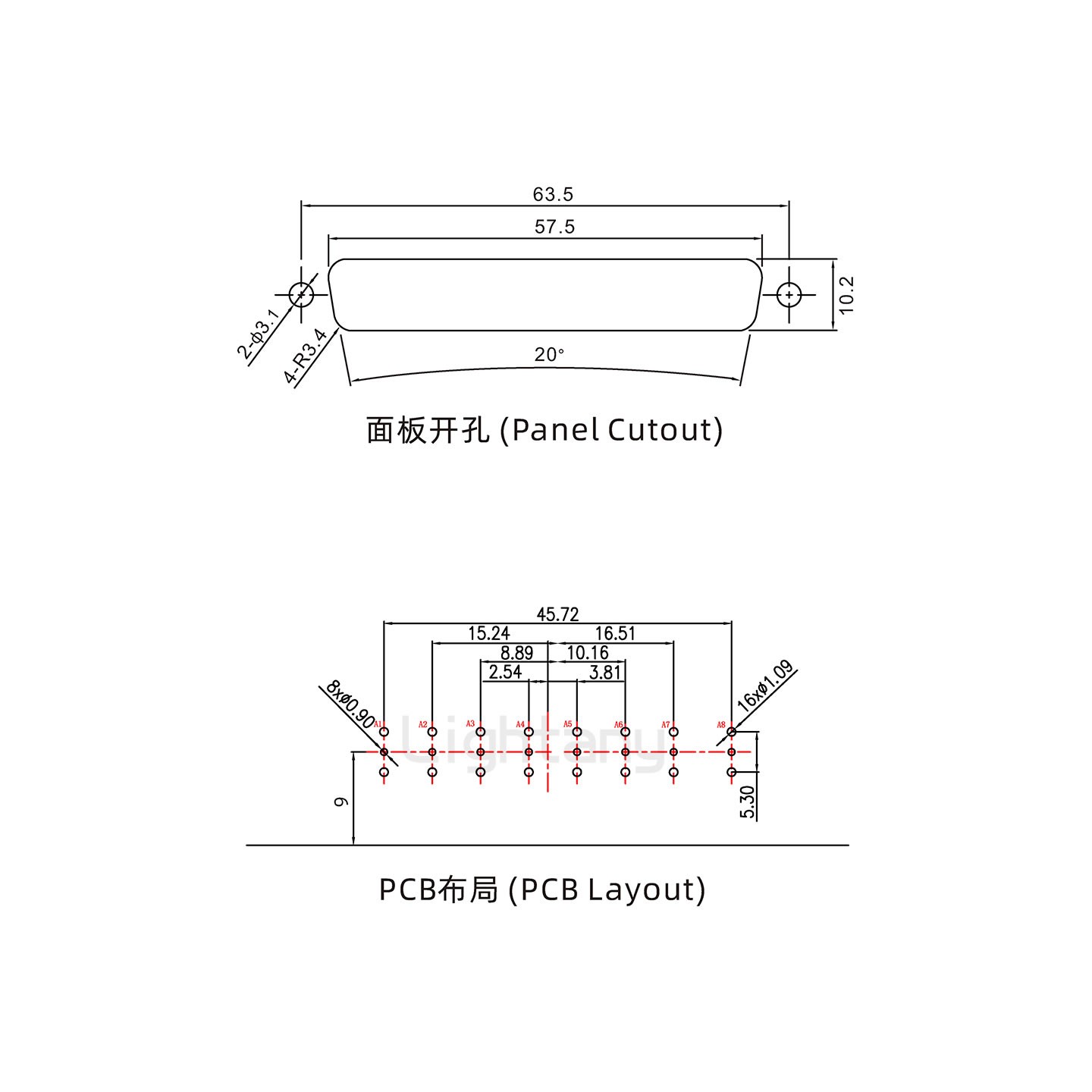 防水8W8公弯插板/锁螺丝/射频同轴50欧姆