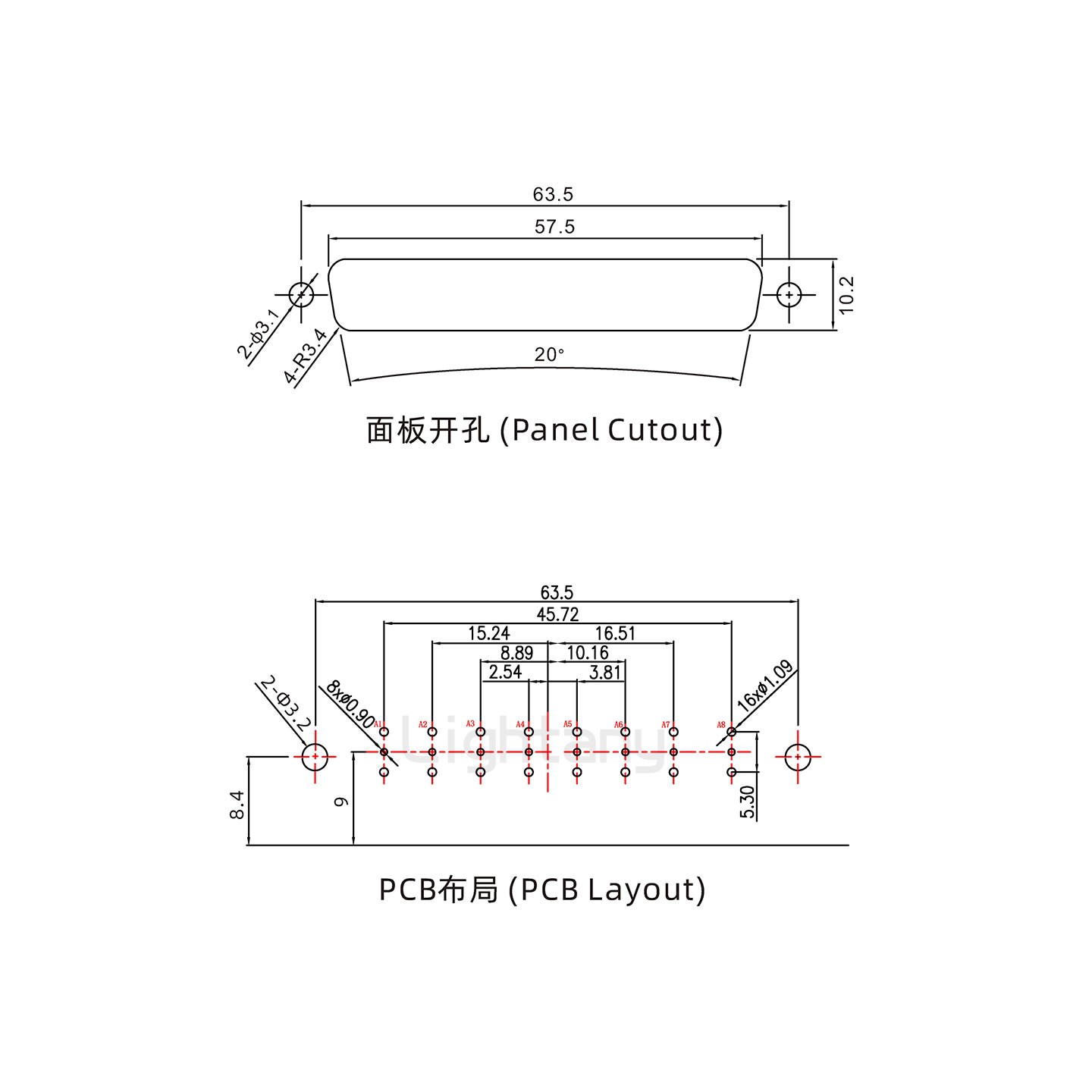 防水8W8公弯插板/铆支架/锁螺丝/射频同轴50欧姆