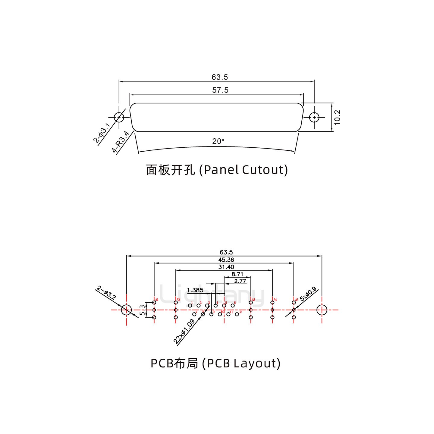 防水17W5公直插板/铆鱼叉/锁螺丝/射频同轴50欧姆