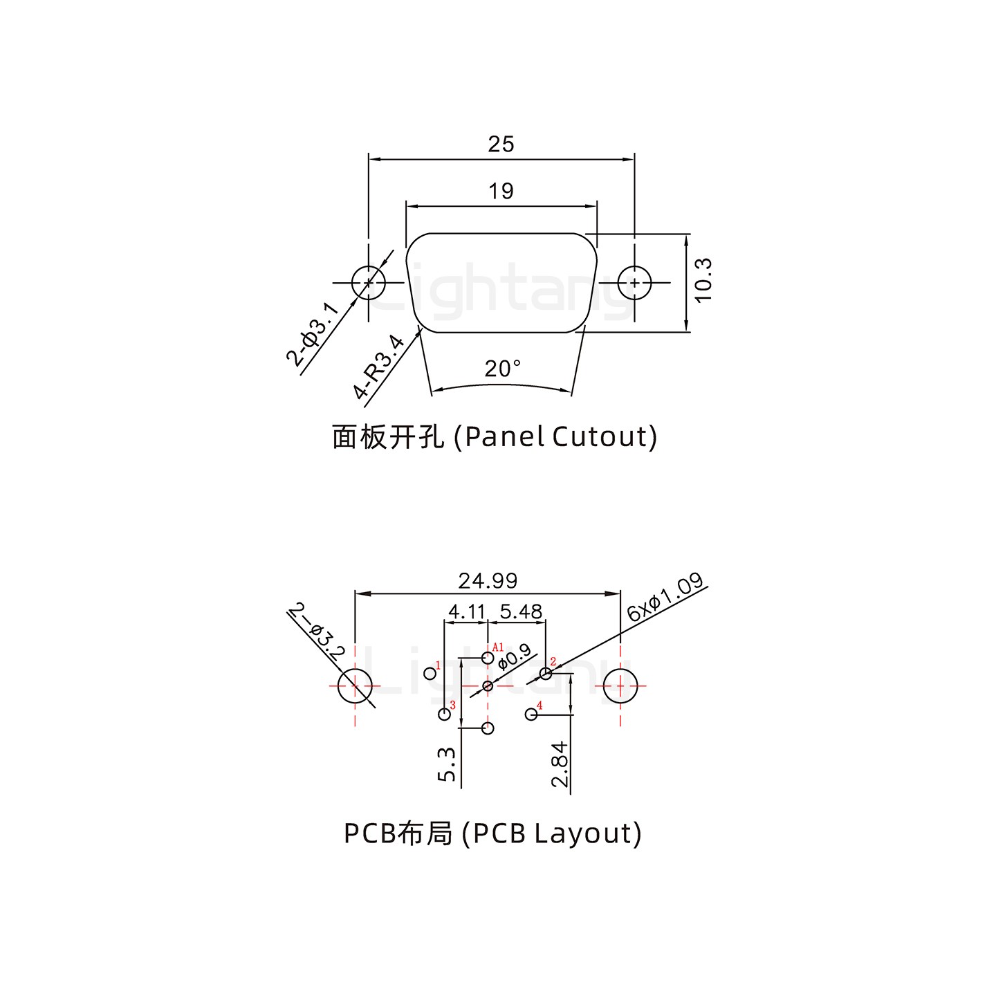 防水5W1公直插板/铆鱼叉/锁螺丝/射频同轴50欧姆