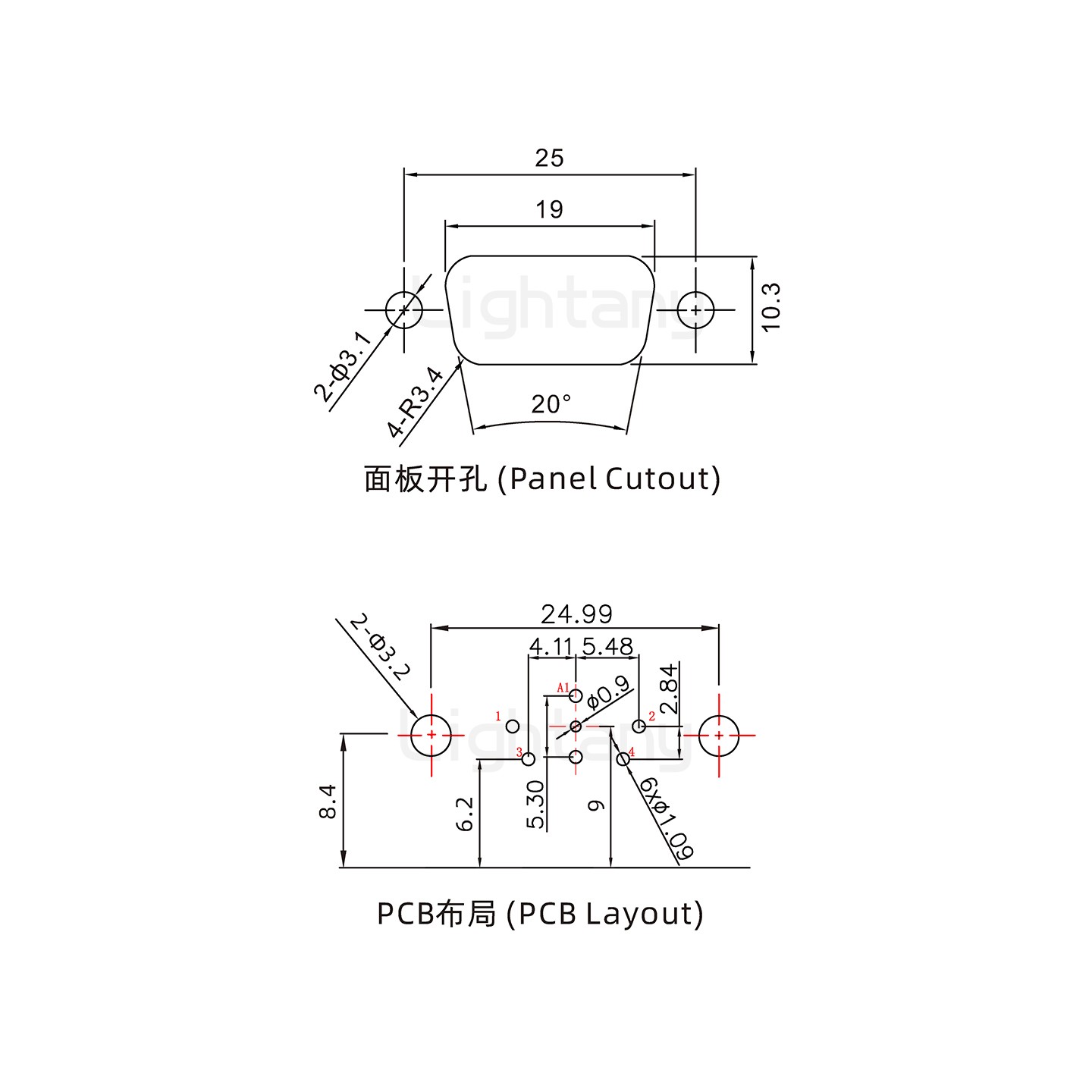 防水5W1公弯插板/铆支架/锁螺丝/射频同轴50欧姆