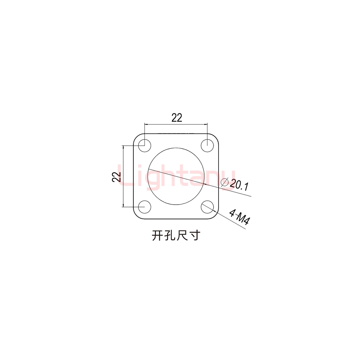 LTC1020SI-M1RL内螺纹穿墙插座 100/150/200A 红色