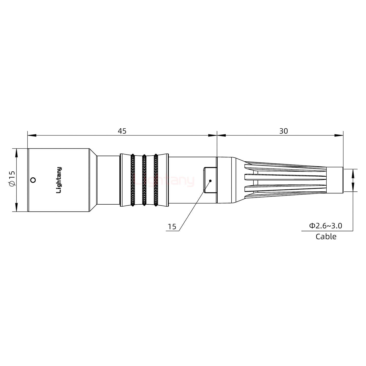 PHG.1K.003.CLAC30Z推拉自锁带护套浮动插座