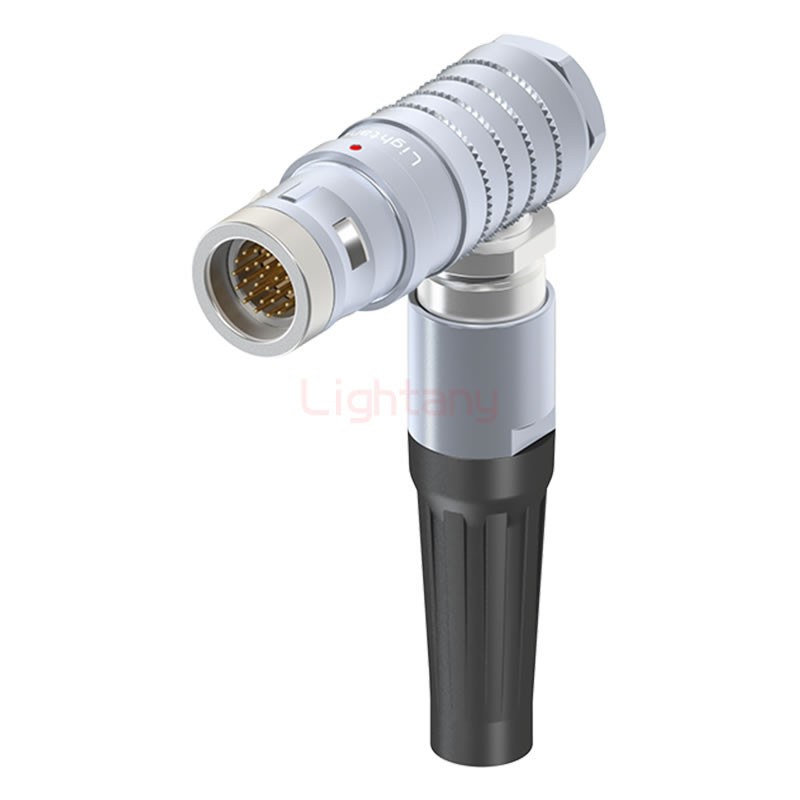 FHG.2K.026.CLAK90Z推拉自锁带护套弯式插头