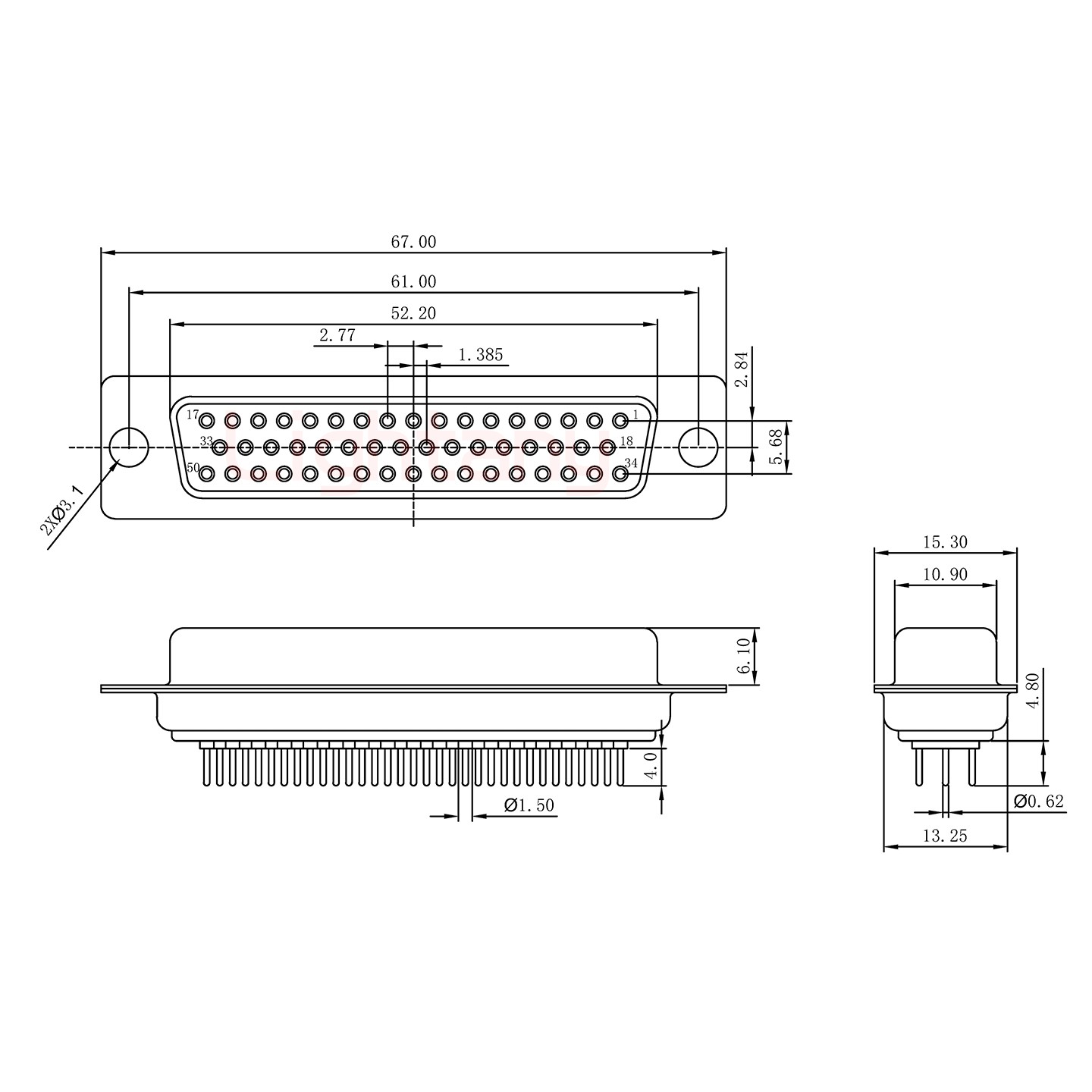 DP50 母 直插板 光孔 车针